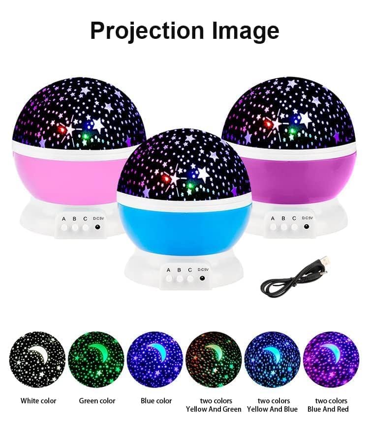Starry Sky Projection Lamp for Bedroom, Decorative Night Light