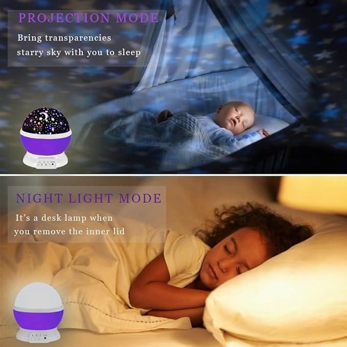 Starry Sky Projection Lamp for Bedroom, Decorative Night Light