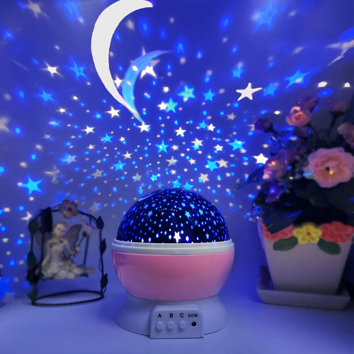 Starry Sky Projection Lamp for Bedroom, Decorative Night Light