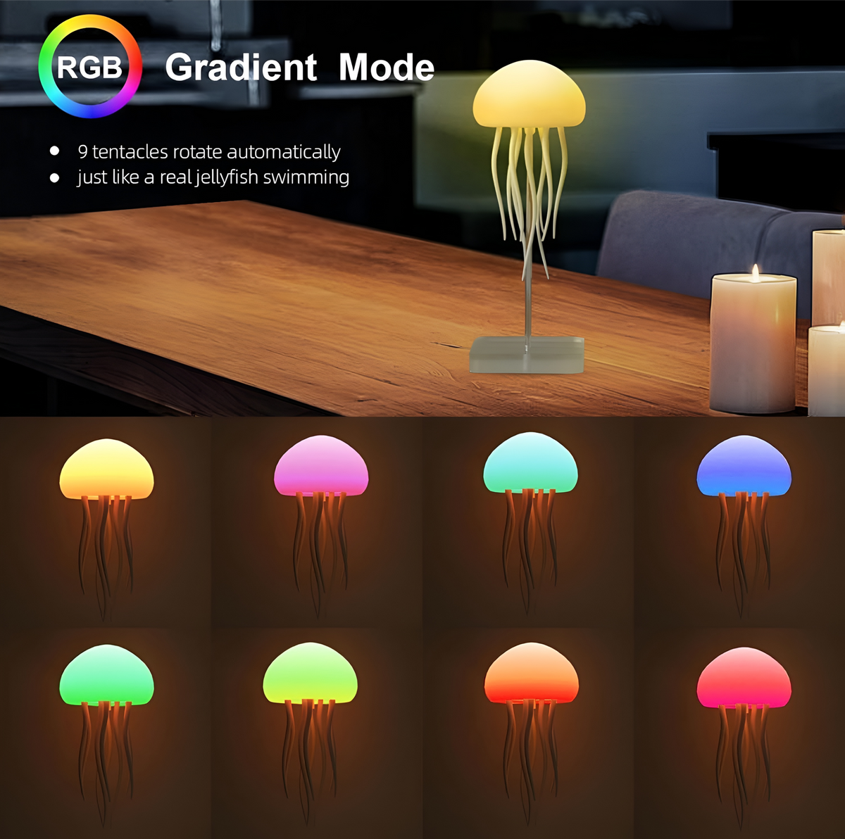 Jellyfish Shape Led Mood Light Lamp