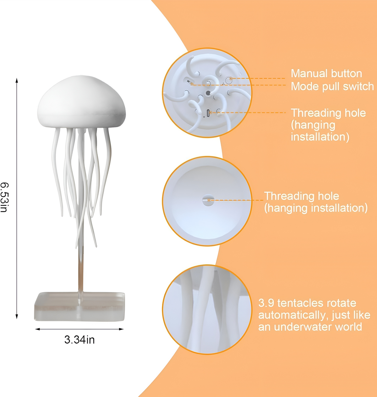 Jellyfish Shape Led Mood Light Lamp