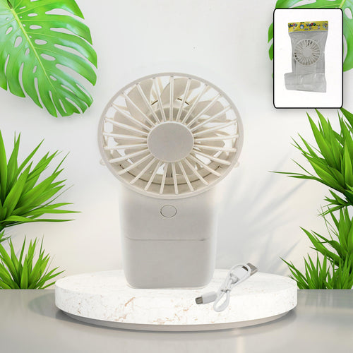 Portable Small Electric Fan Handheld Fan With Usb Rechargeable (1 Pc )